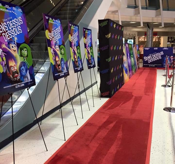 Red carpet set up at a premiere for Disney's Inside Out