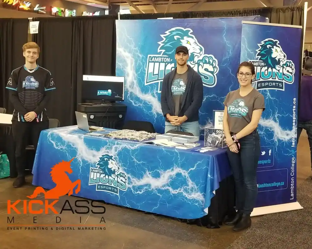 Backlit trade show display