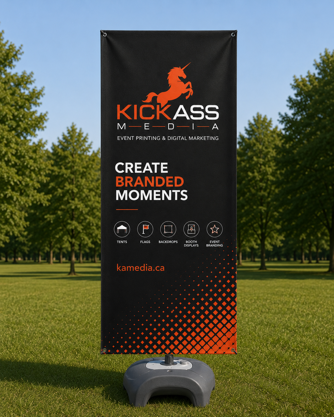 KA Media outdoor banner stand